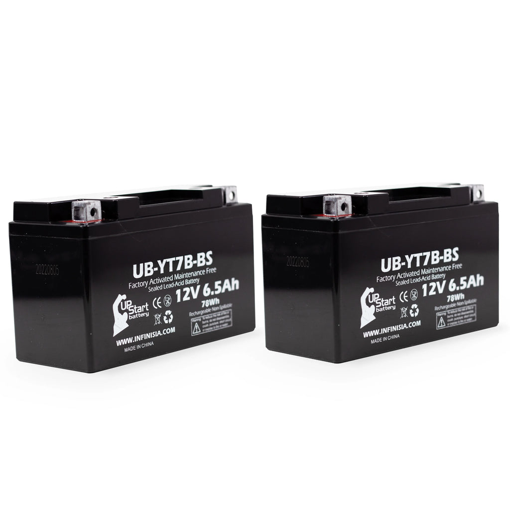 2-Pack 12V 6Ah Motorcycle Battery Z436