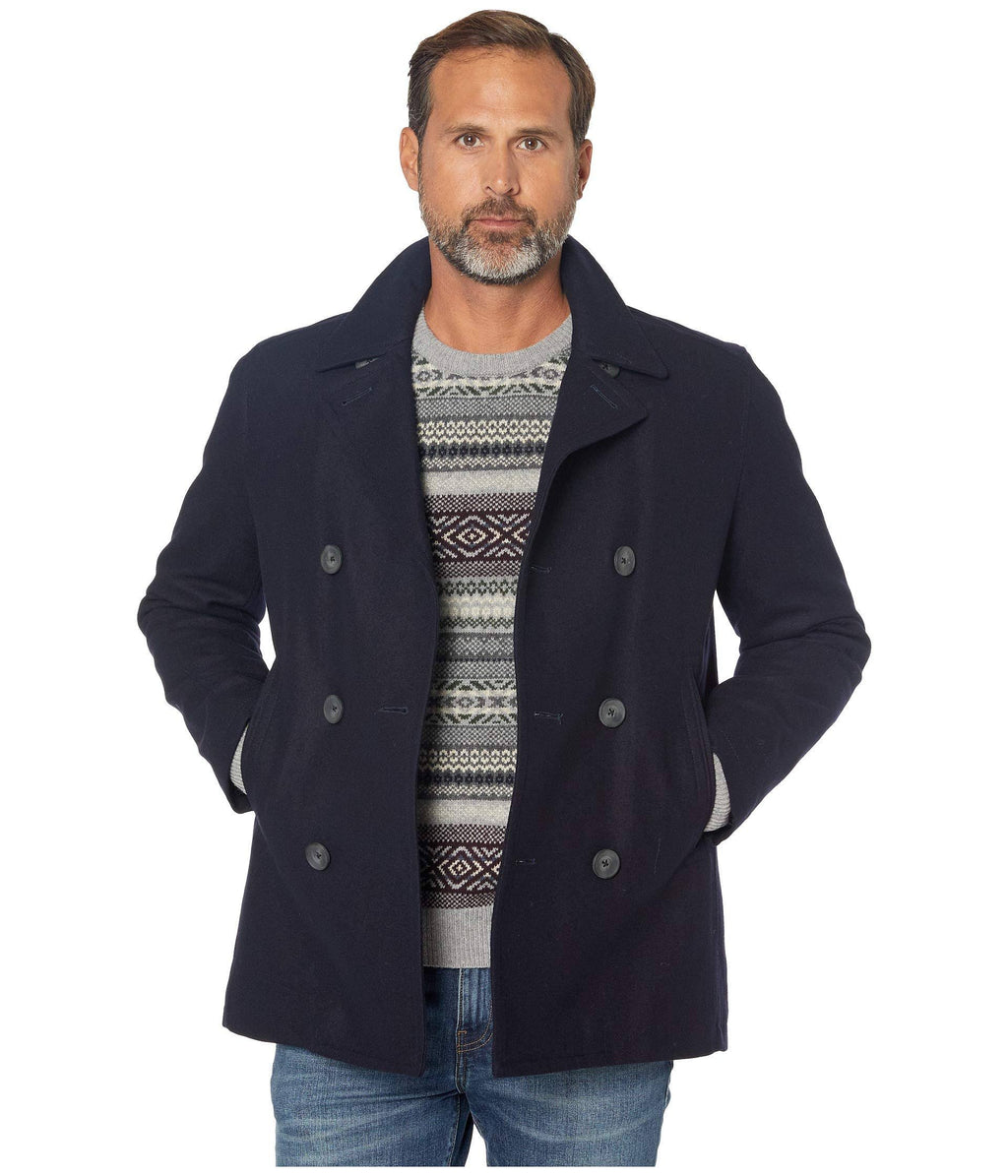 Men's Classic Double Breasted Peacoat B2489