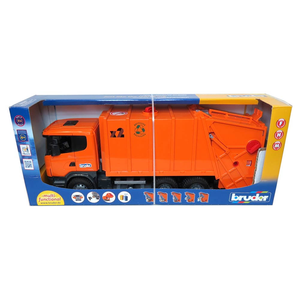 Orange Garbage Truck A4326