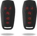 2Pcs Silicone Smart Key Fobs Remote Covers Case (Black) A35345