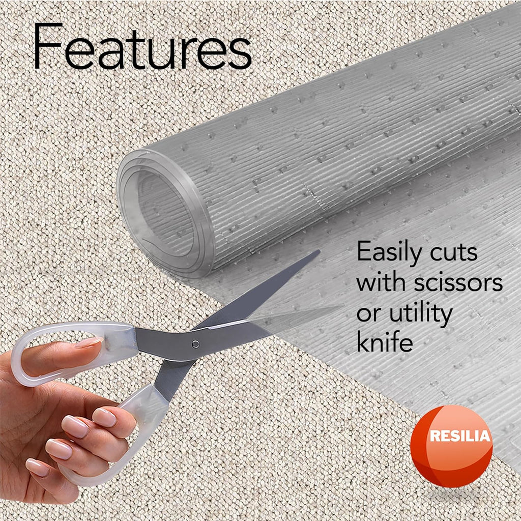 Clear Vinyl Plastic Floor Runner, 27 Inches Wide x 12 Feet Long Q586054
