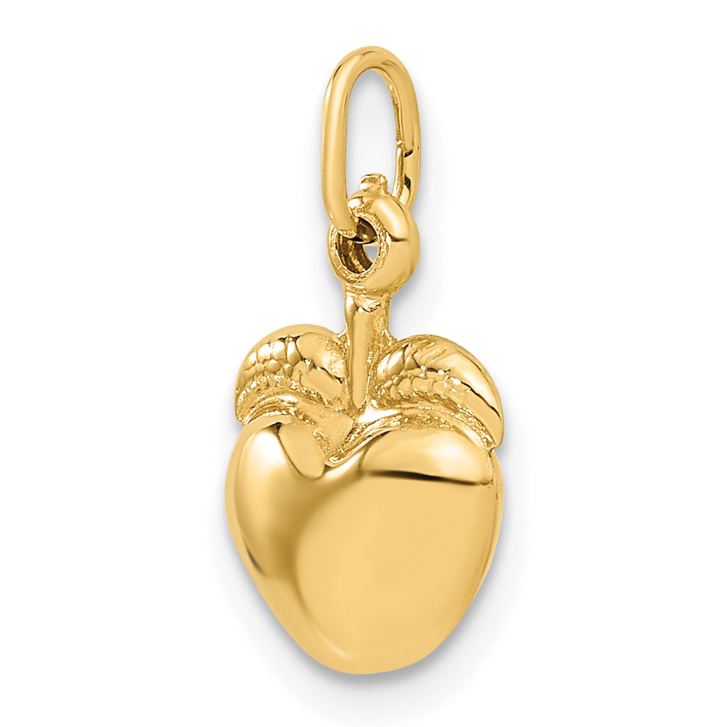 14K Yellow Gold Apple Pendant Charm I523805