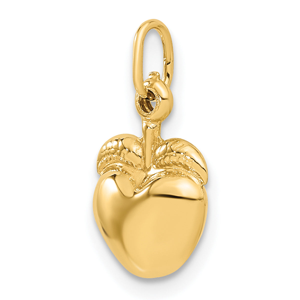 14K Yellow Gold Apple Pendant Charm I523805