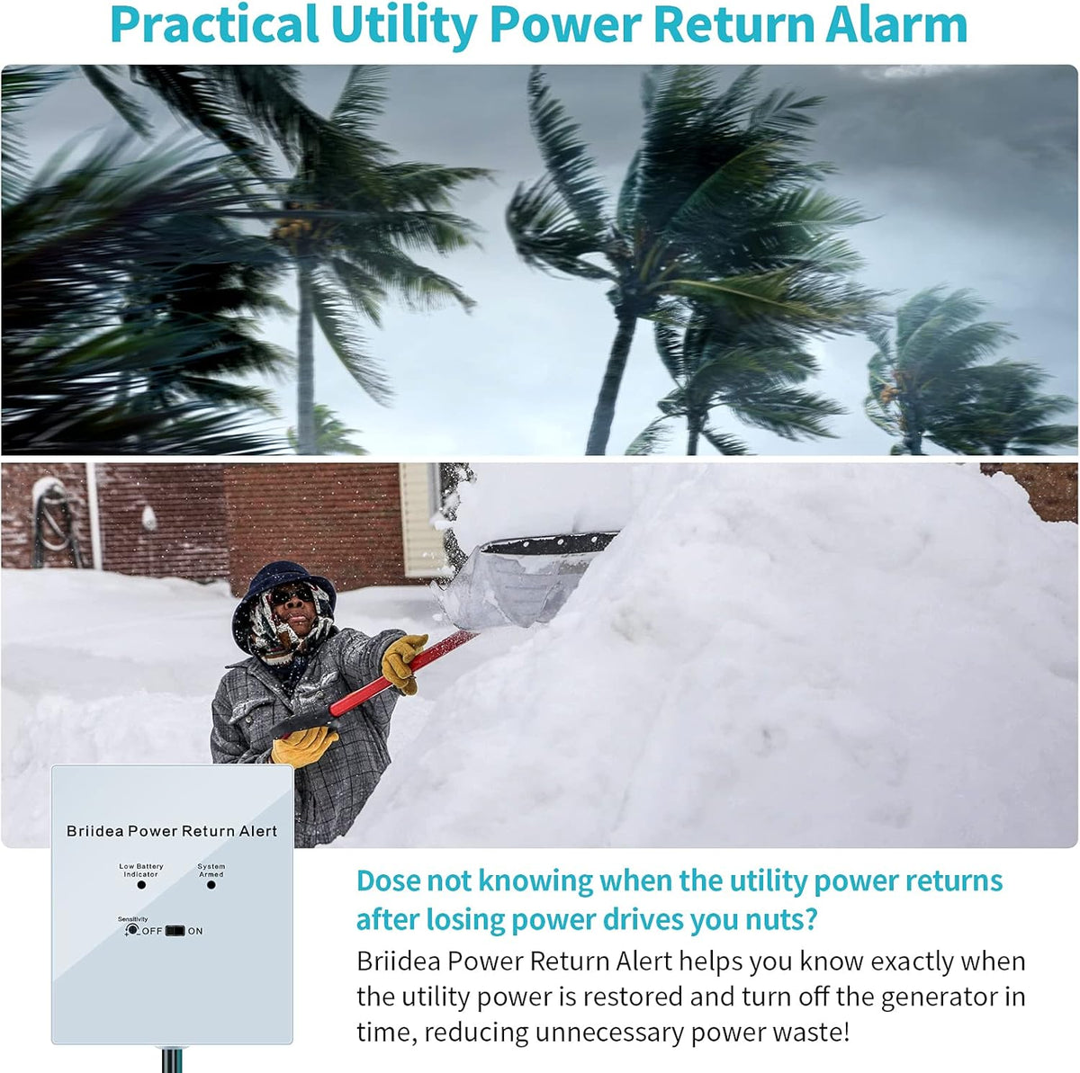Power Return Alarm with LED Indicator Y814937