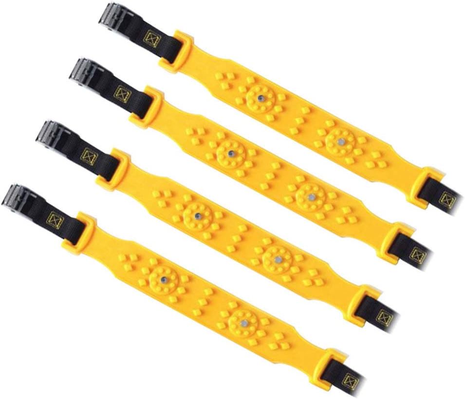 10Pcs Car Snow Chains Yellow Pack of 2 Q6069