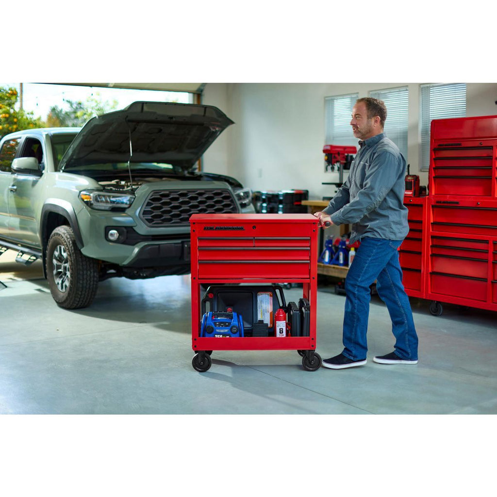 30 in. 4-Drawer Tech Cart, Red I66937