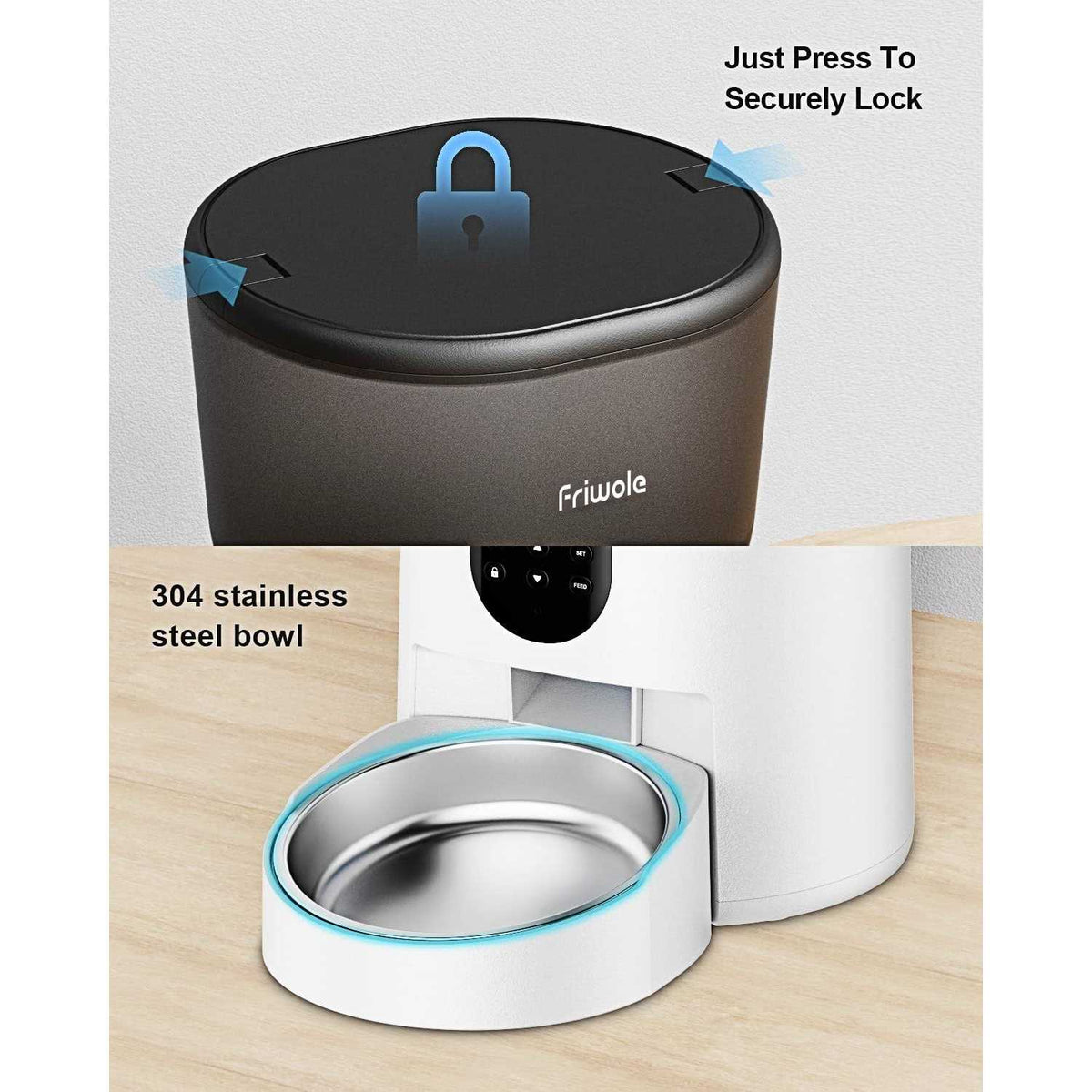 6L Automatic Cat Feeder with Double Bowls A752160