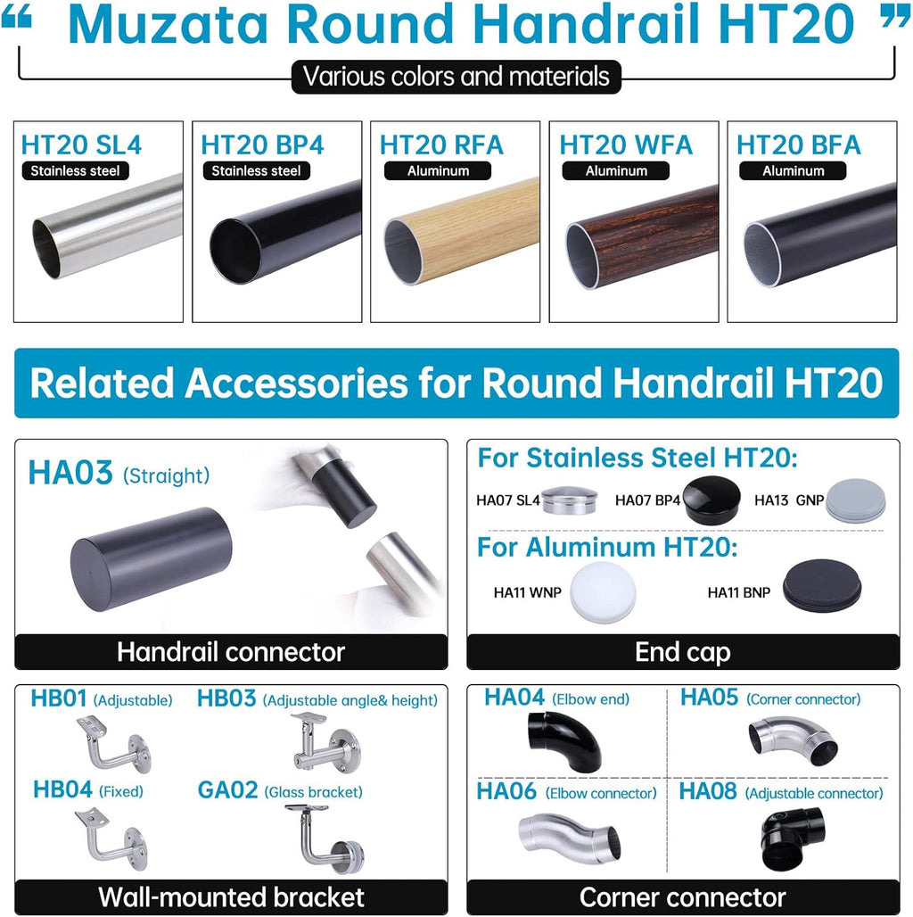 4Pack Adjustable Stainless Steel Handrail Brackets B964883