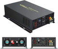 2500W 12VDC 120VAC Pure Sine Wave Power Inverter with 2 AC Outlets Wired Remote Control W165