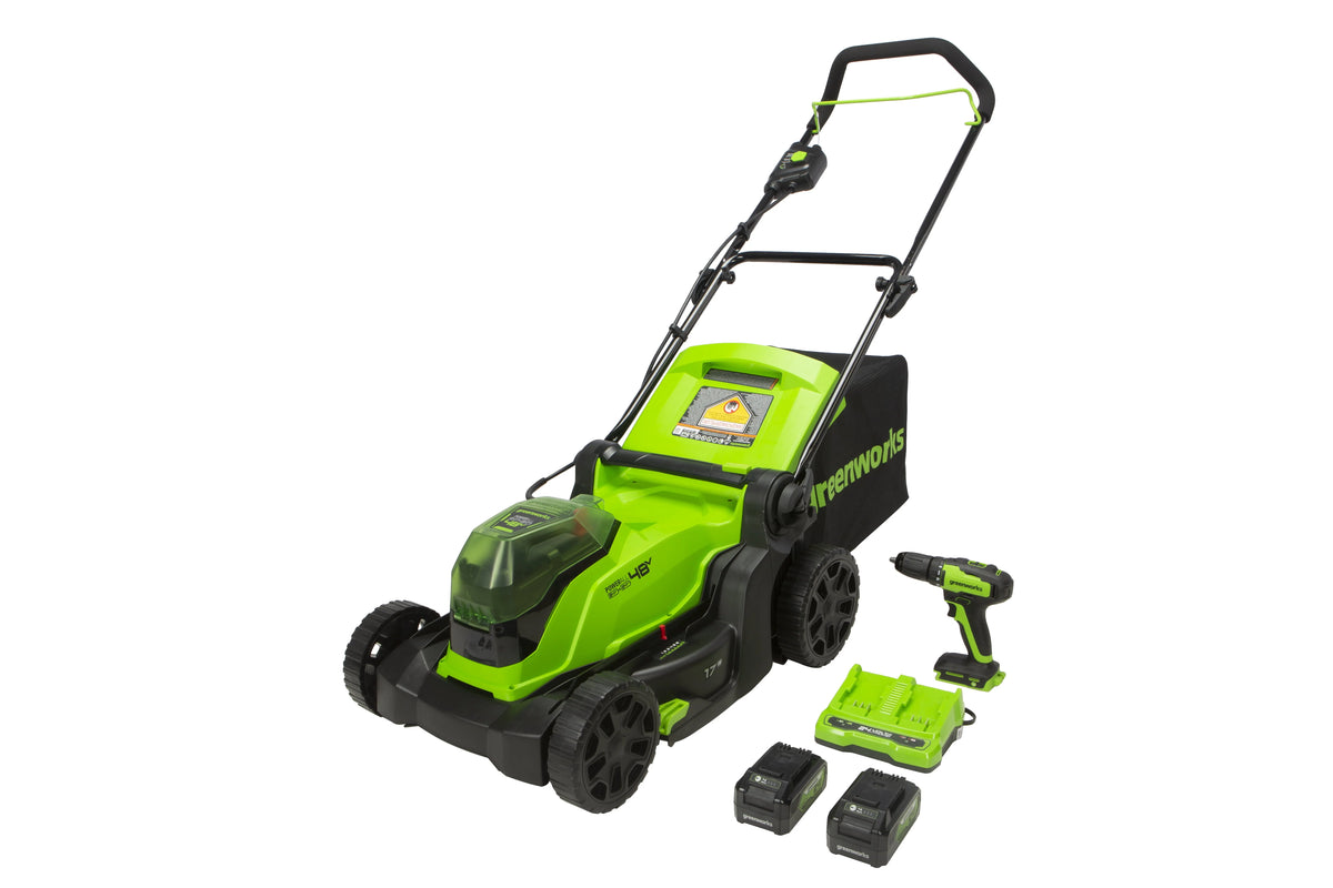 48V 17 Brushless Cordless Lawn Mower + 24V Brushless Drill / Driver G9307
