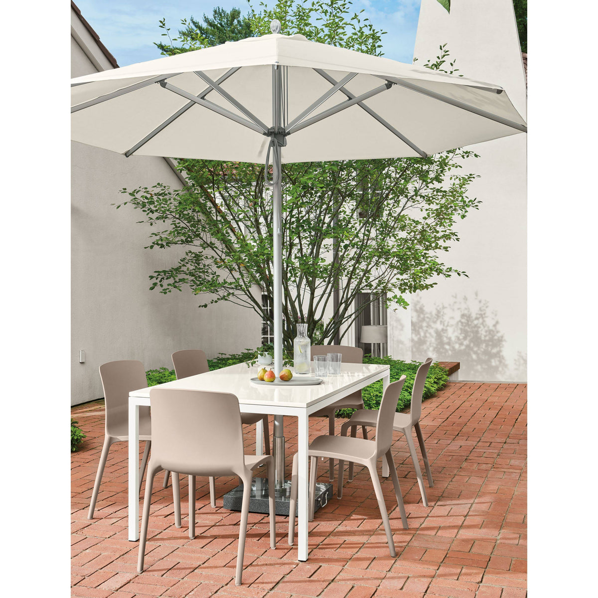 Orange Recycled HDPE Patio Table A160010