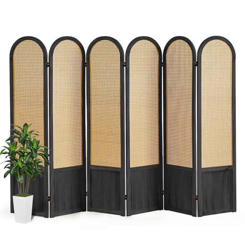 4 Panel Folding Rattan Room Divider E4159