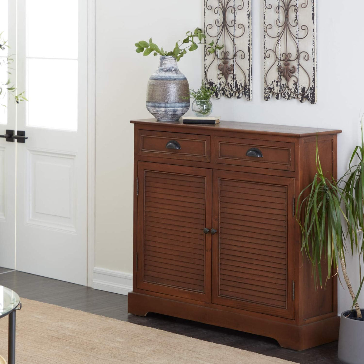 White Wood Cabinet R617