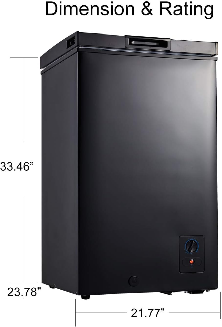 3.5 Cu.ft Chest Freezer Black S9372