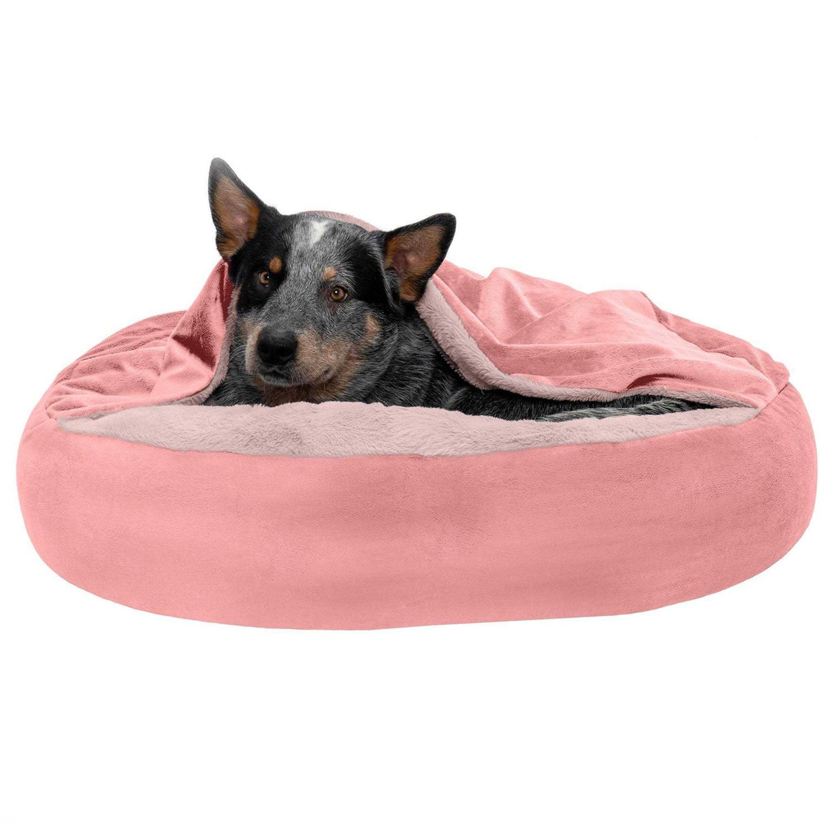 Velvet Hooded Donut Bed Z62697
