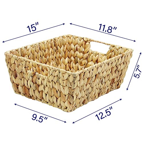 Natural Hand Woven Hyacinth Storage Basket, 2-Pack N4482