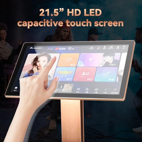22-inch Touch Screen Karaoke Player with Wireless Microphone O897