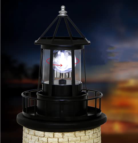 Red Rotating Solar Lighthouse Light, IP65 Waterproof N314722