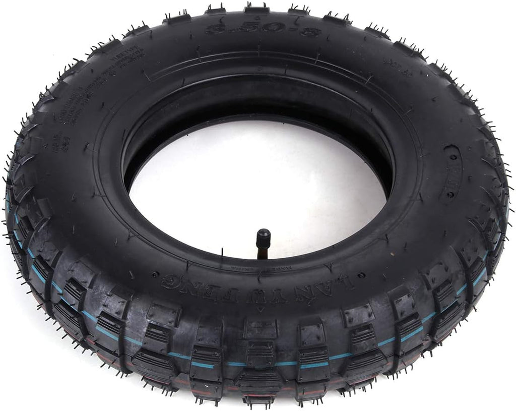 3.50-8 Tire and Inner Tube with TR87 Bent Angled Valve Stem Pack of 2 C959