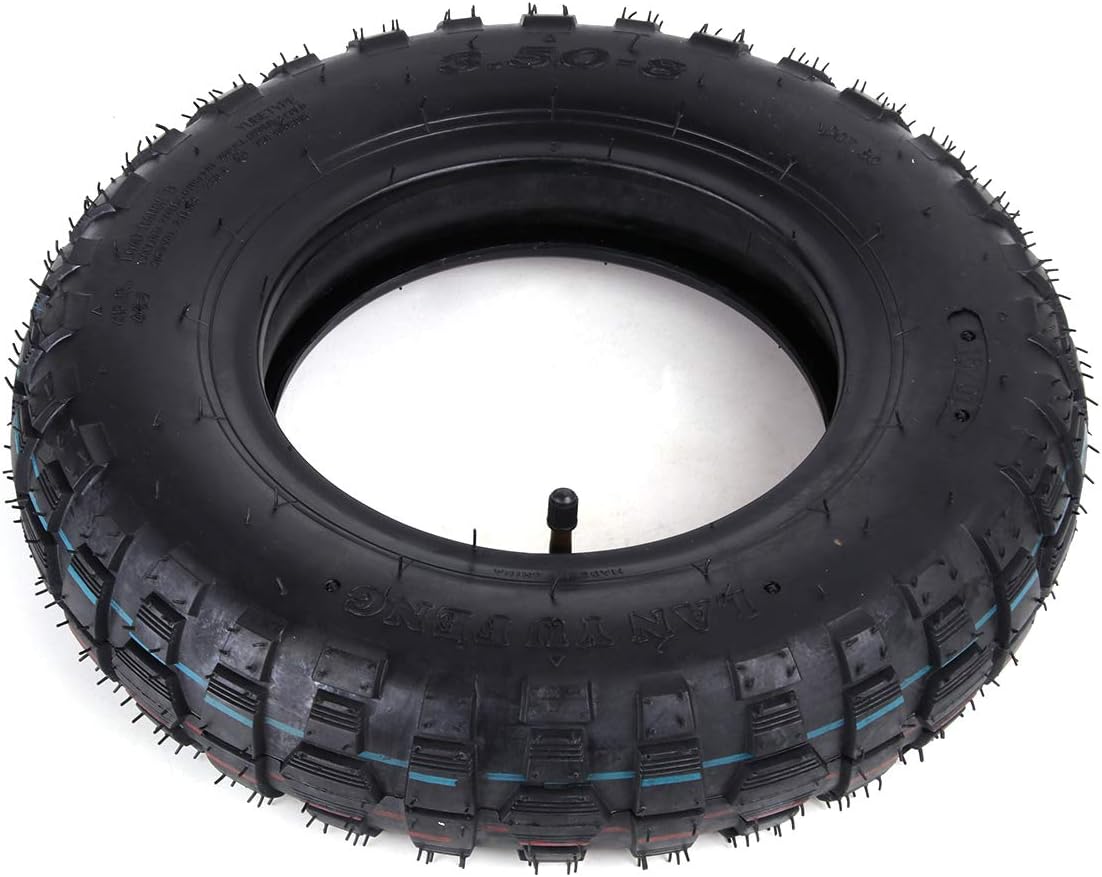 3.50-8 Tire and Inner Tube with TR87 Bent Angled Valve Stem Pack of 2 C959