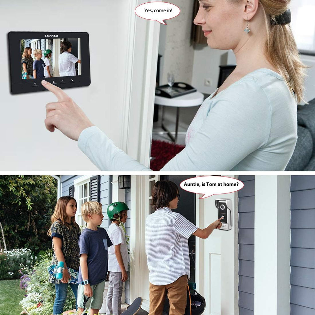 7 Inches Wired Video Door Phone with IR Night Vision Camera A394485