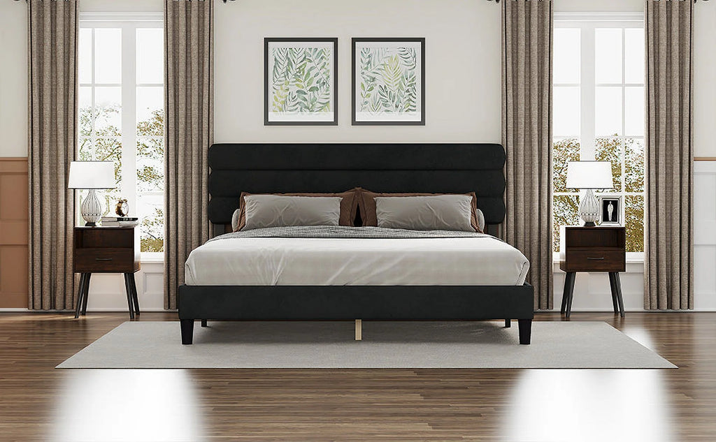 King Size Dark Gray Bed Frame L198