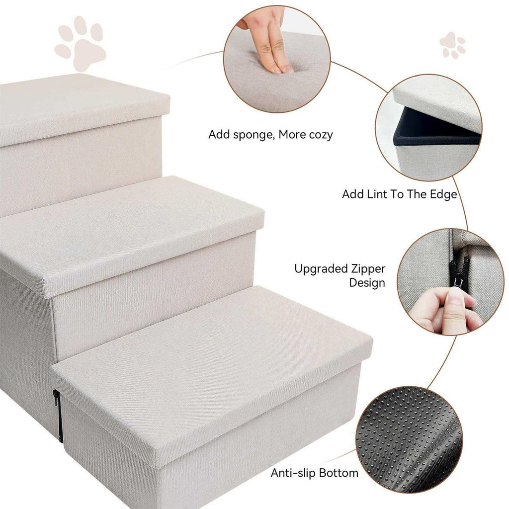 Foldable Dog Stairs with Storage P45412