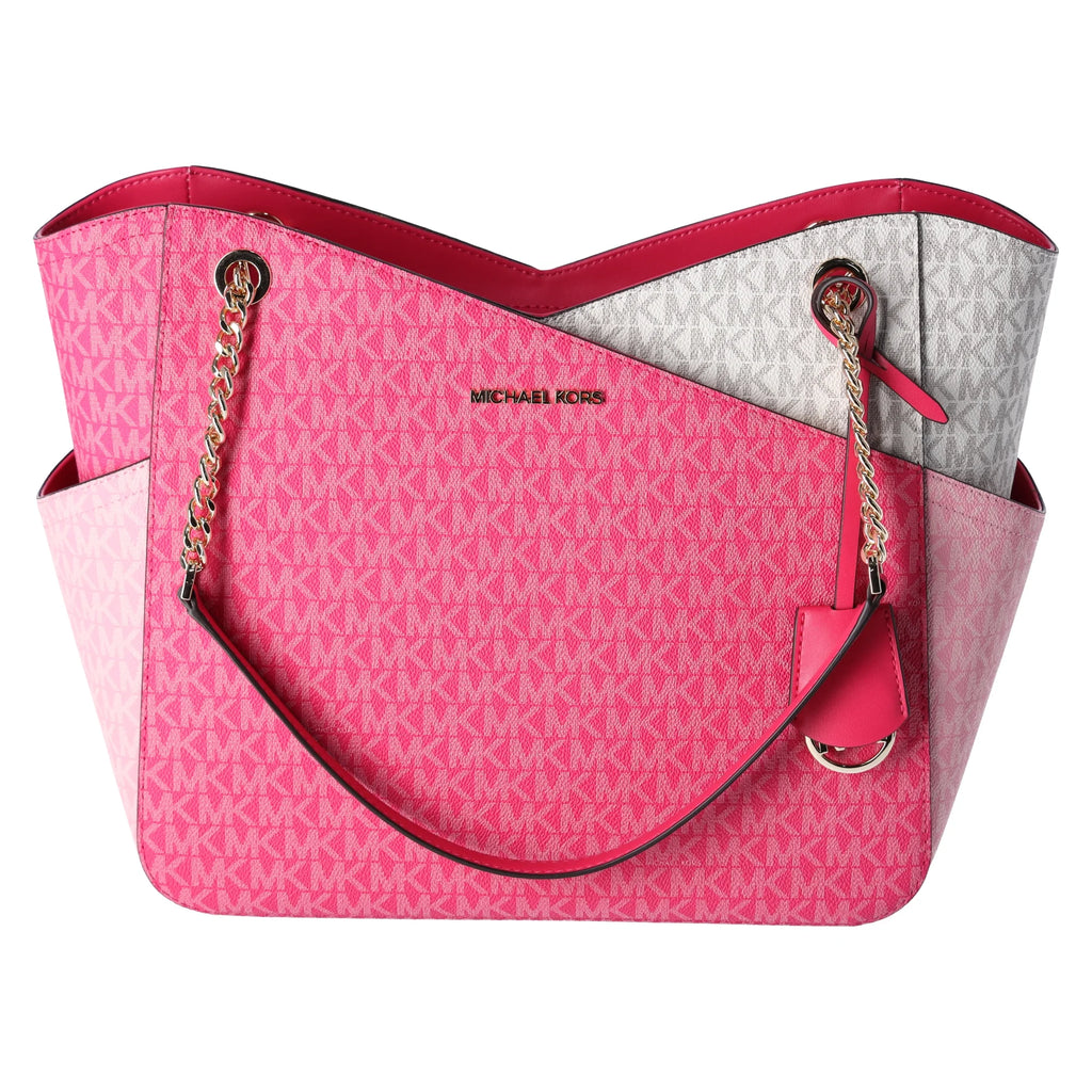 Electric Pink Large Chain Tote Handbag X25048