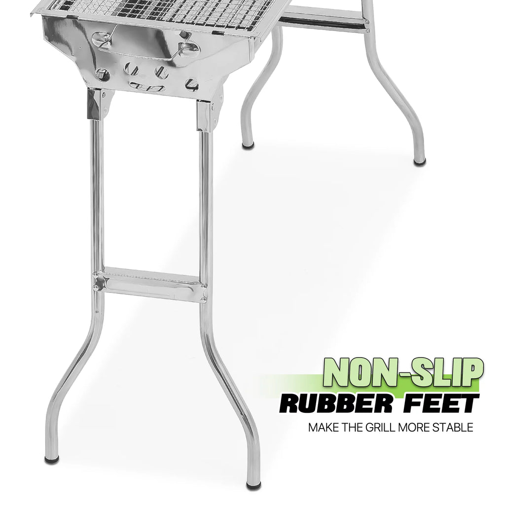 Portable Foldable Stainless Steel Charcoal Barbecue Grill M68117
