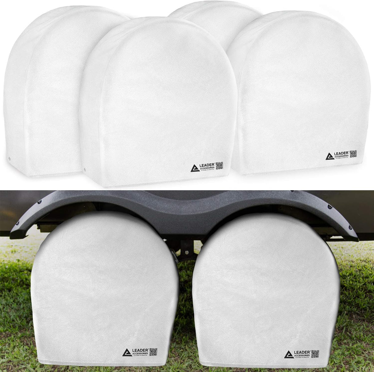 Tire Covers 4 Pack Waterproof Fits 24"-26.5" Diameter Tires Black Pack of 2 K39800