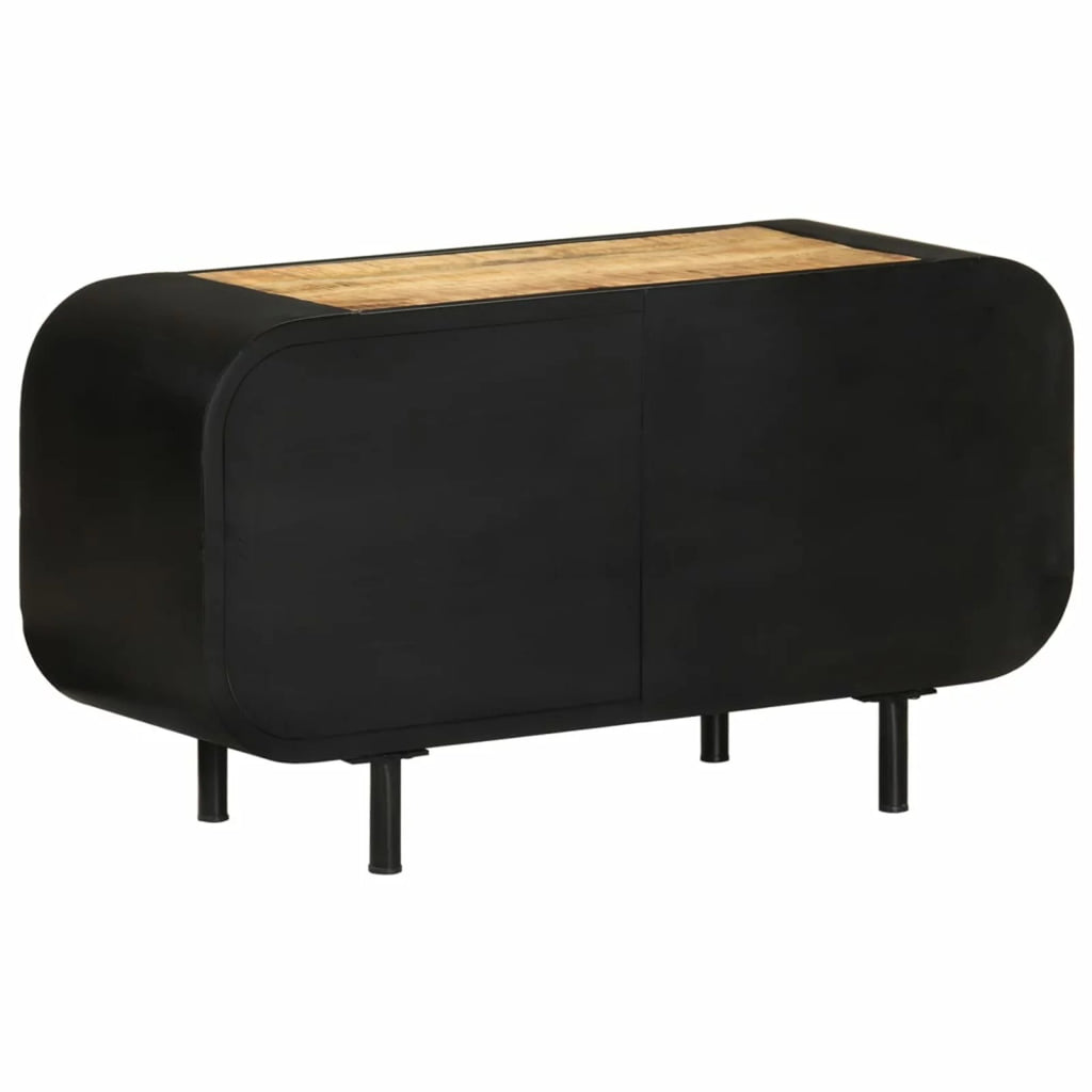 Mango Wood TV Stand with 2 Storage Shelves S9040