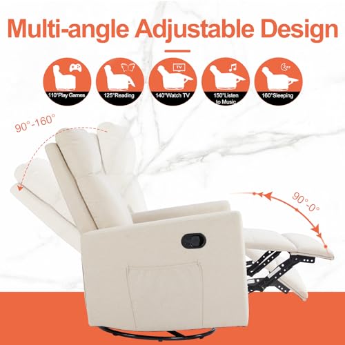 Light Grey Massage Recliner Chair with Lumbar Support S1757