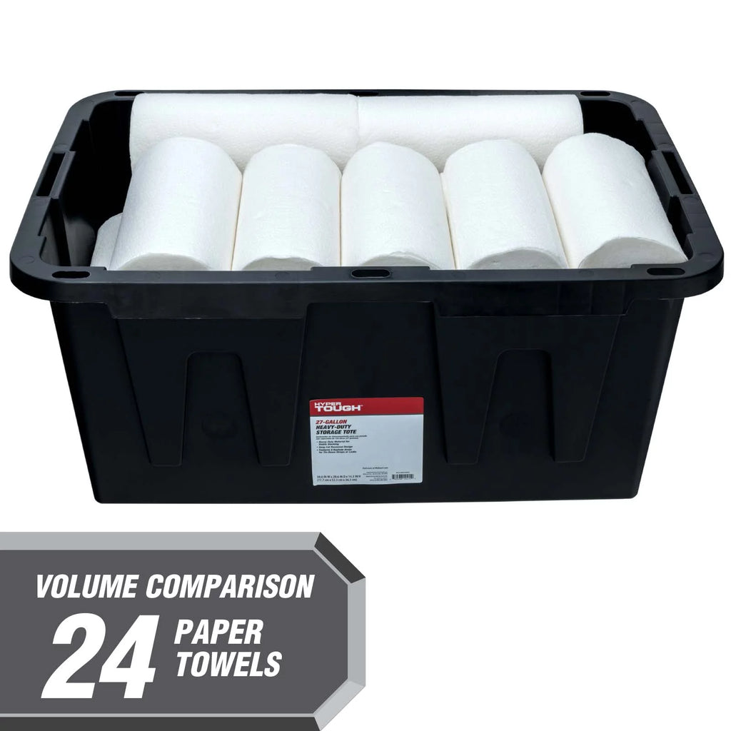 27 Gallon Snap Lid Plastic Storage Bin X89620