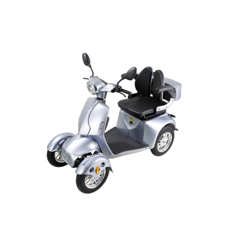 Pink Fat Tire Electric Mobility Scooter with LED Headlights and Basket S6181