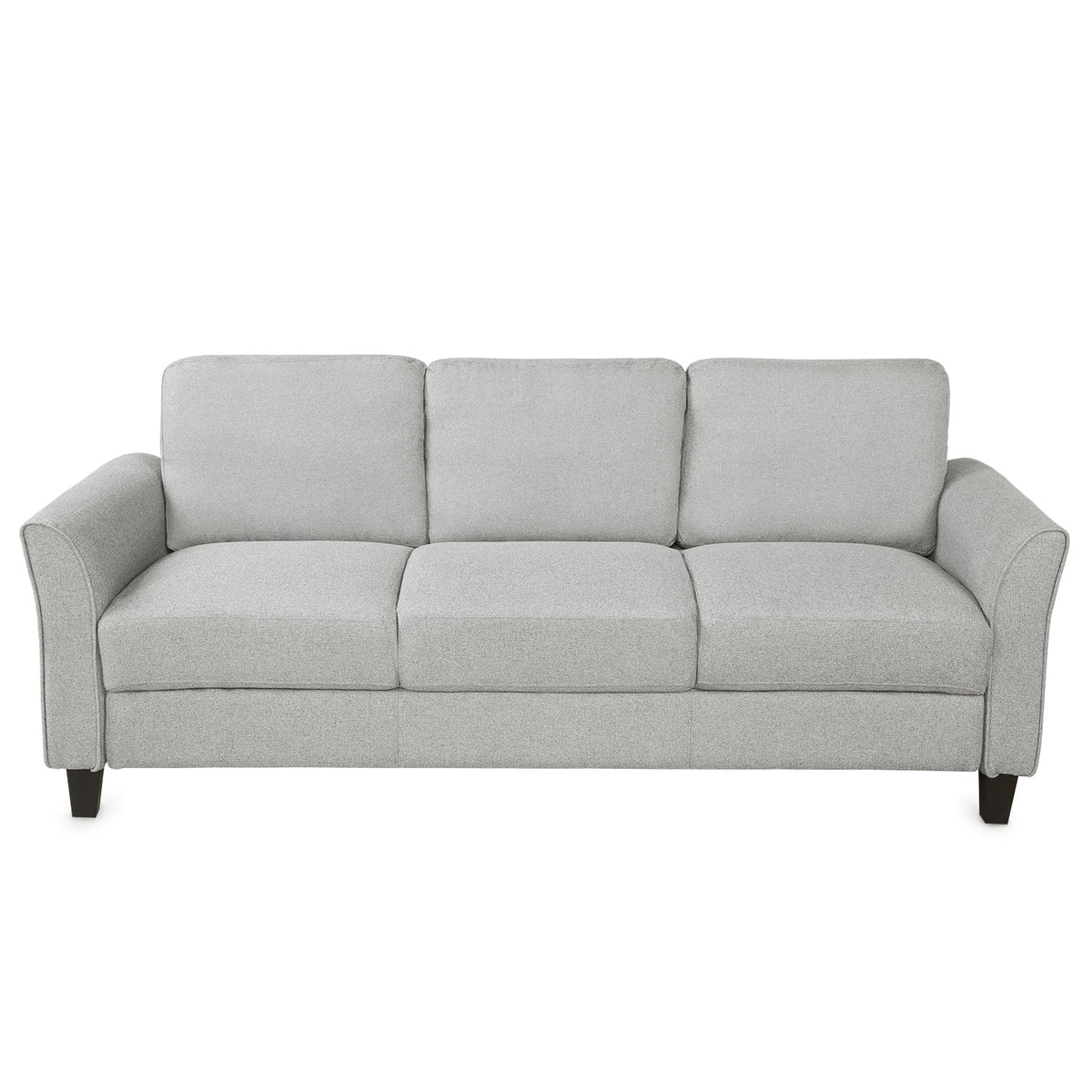 Light Gray 3-Seat Linen Fabric Sofa G92901