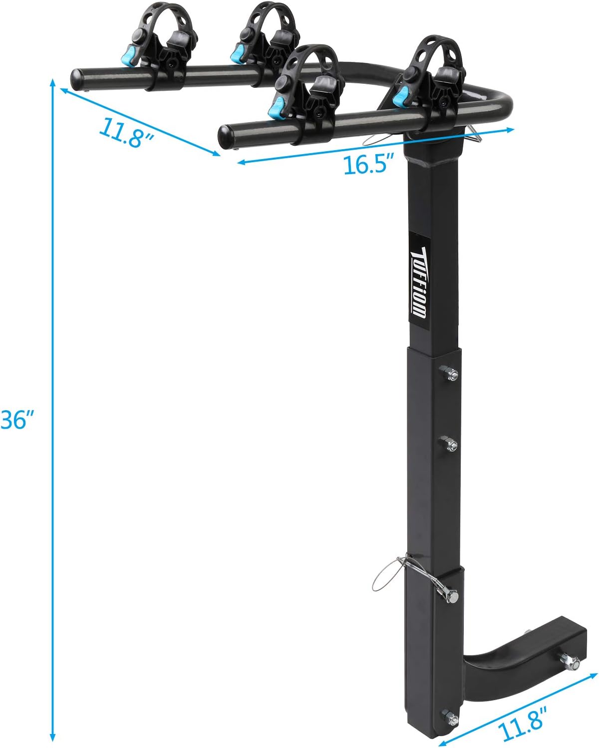 2-Bike Hitch Mount Rack with 2Inch Hitch Receiver, Black W26021