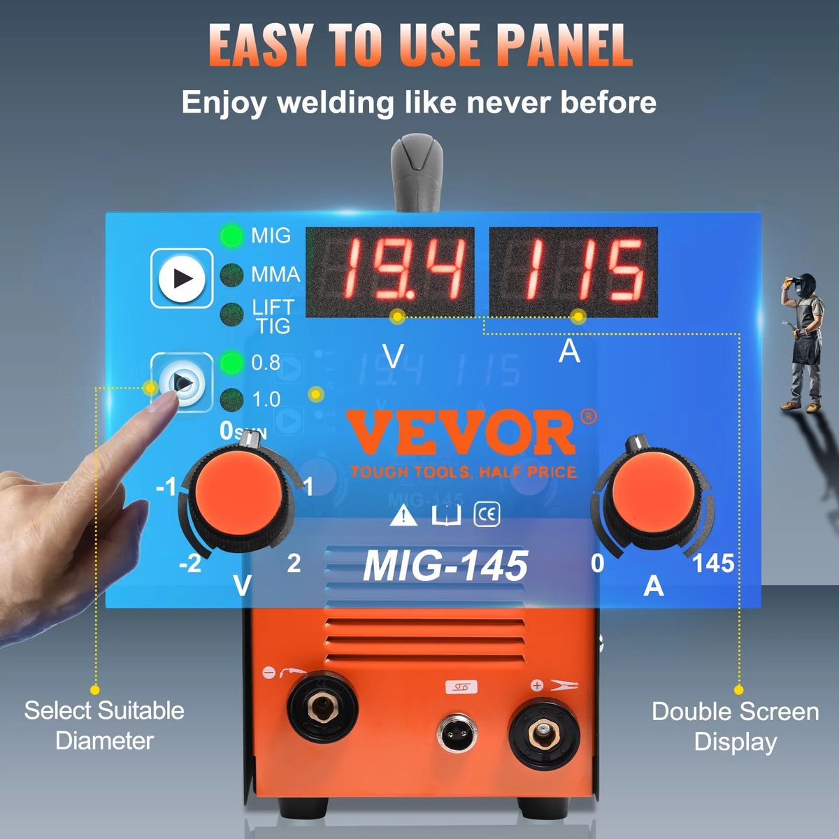 145A 3 in 1 MIG TIG MMA Welding Machine W39491