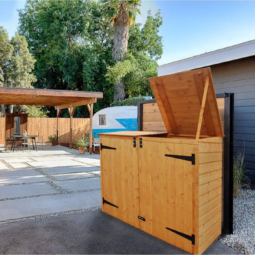 Double Garbage Can Storage Shed M840