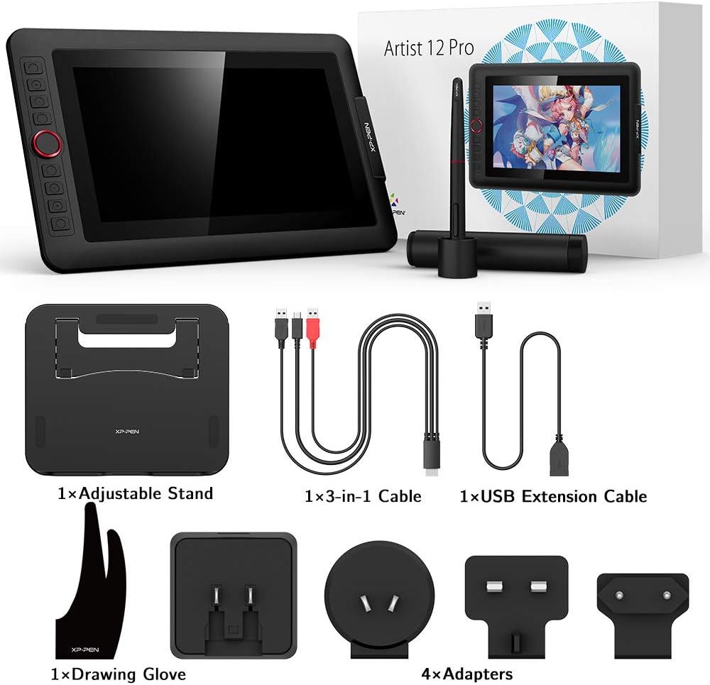 Artist12 Pro Drawing Monitor Battery-Free Stylus Drawing Display Tilt Supported G357651
