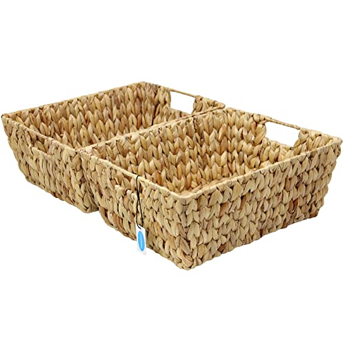 Natural Hand Woven Hyacinth Storage Basket, 2-Pack N4482