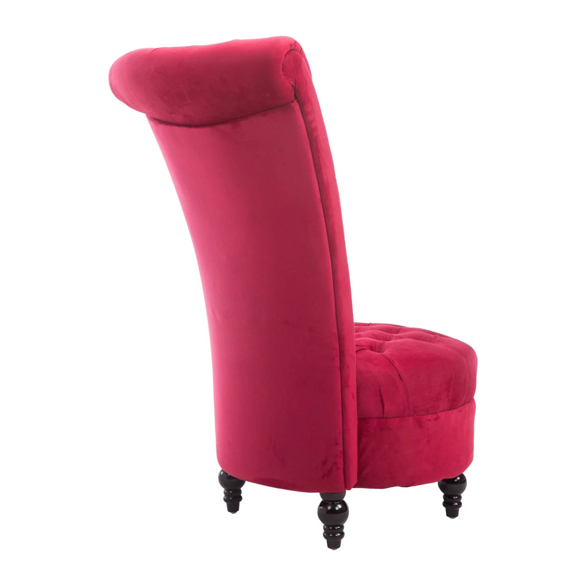 Retro High Back Armless Upholstered Tufted Accent Chair V245