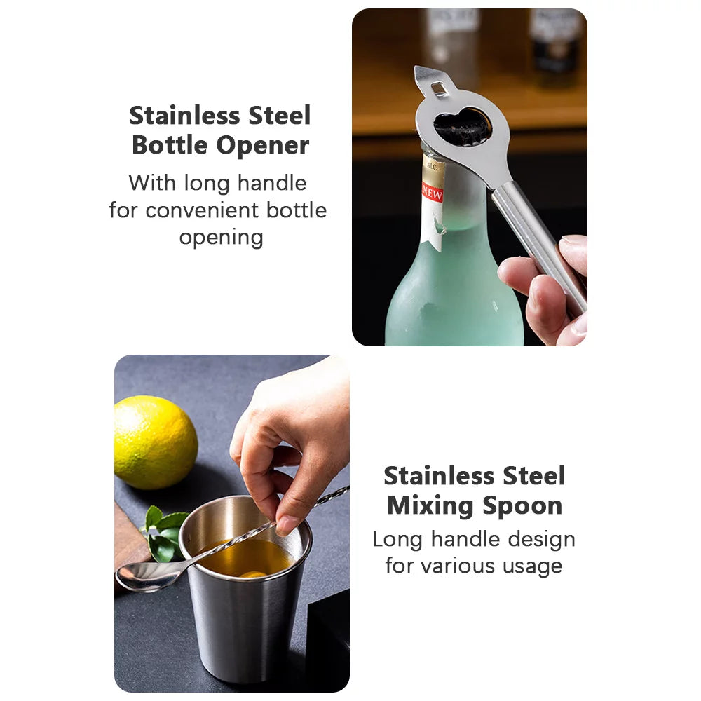 14 Pc Bartender Kit Cocktail Shaker Set D4816