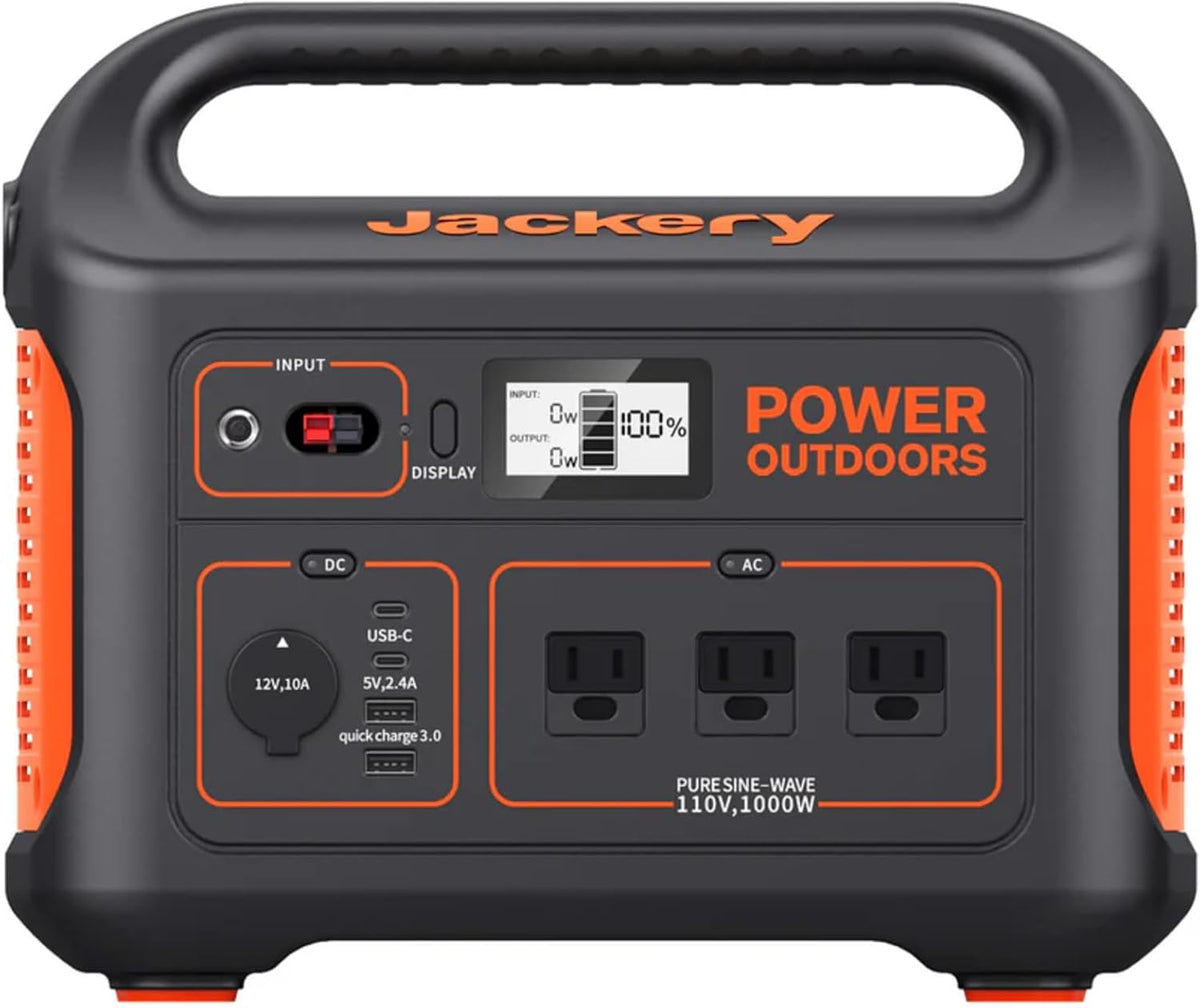 Portable Power Station, 880Wh Capacity with 3x1000W AC Outlets J43814