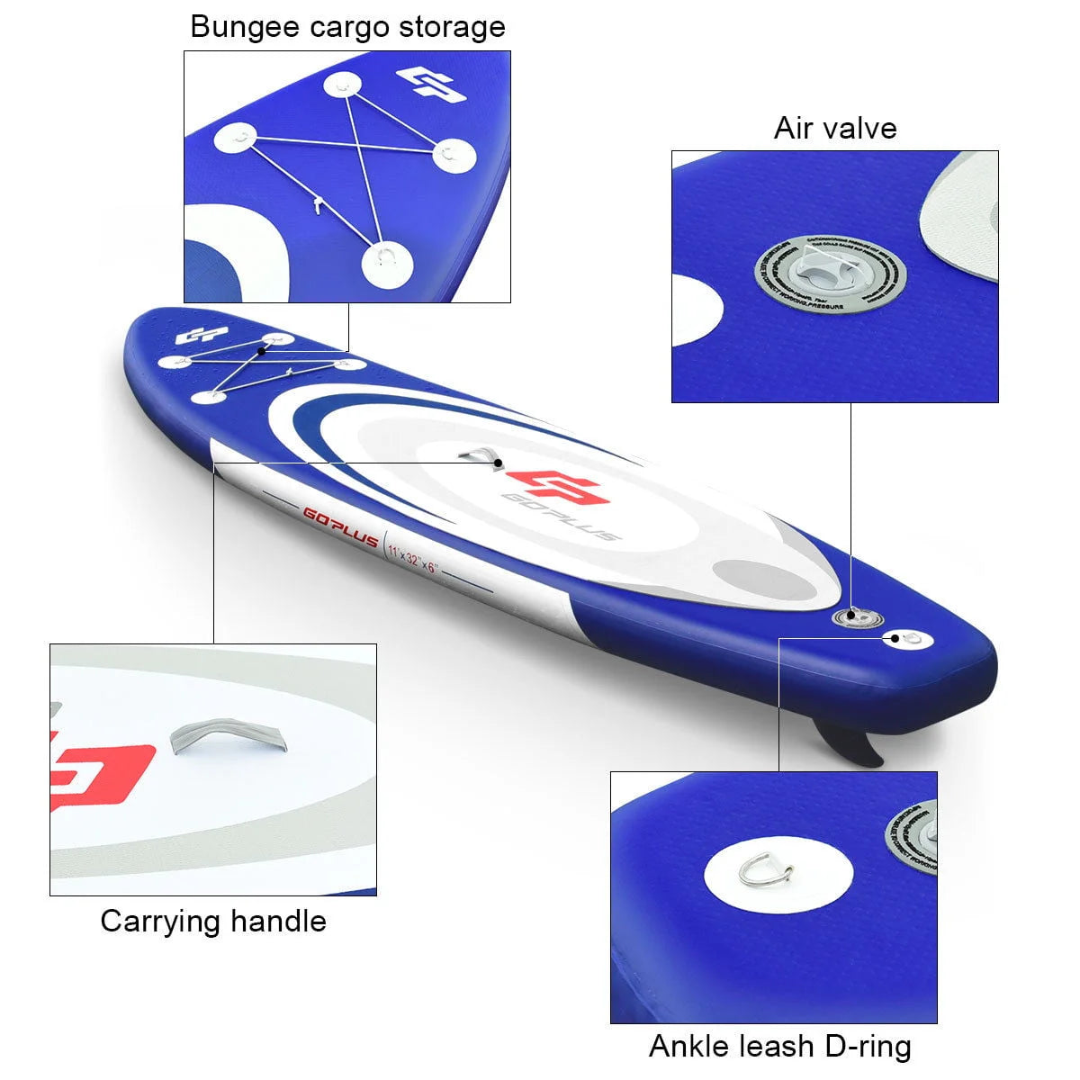 11' Inflatable Stand up Paddle Board W51248