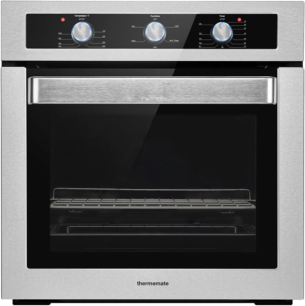Single Wall Oven, 2.3 Cu.ft. Built-in Electric Wall Oven with Stainless Steel Finish W857