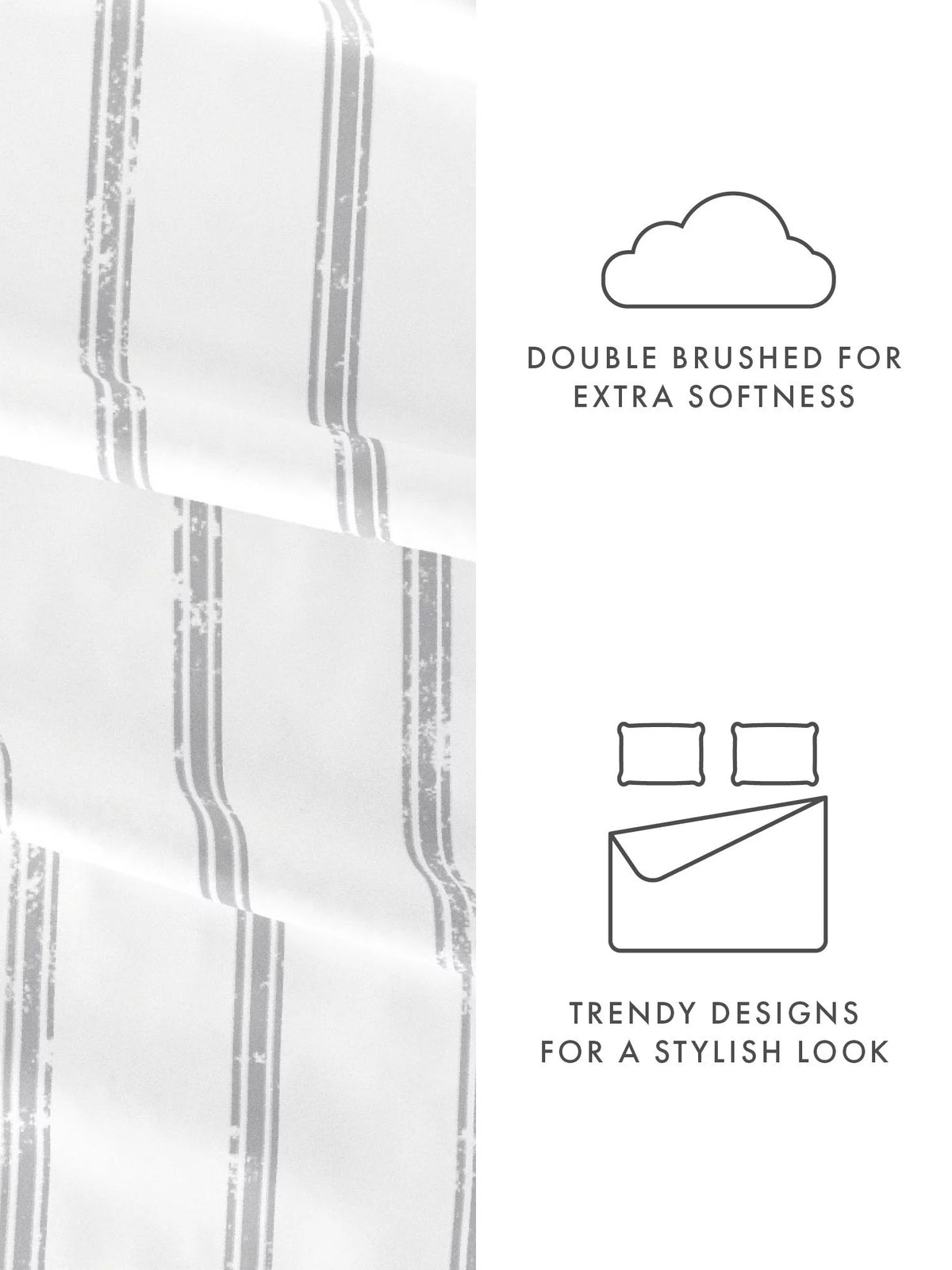 Light Gray Microfiber Queen Size Bed Sheets U231