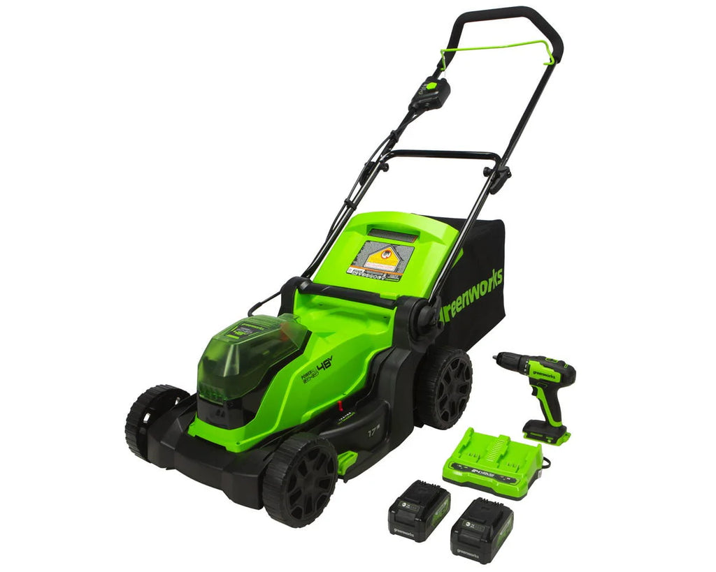 48V 17 Brushless Cordless Lawn Mower + 24V Brushless Drill / Driver G9307