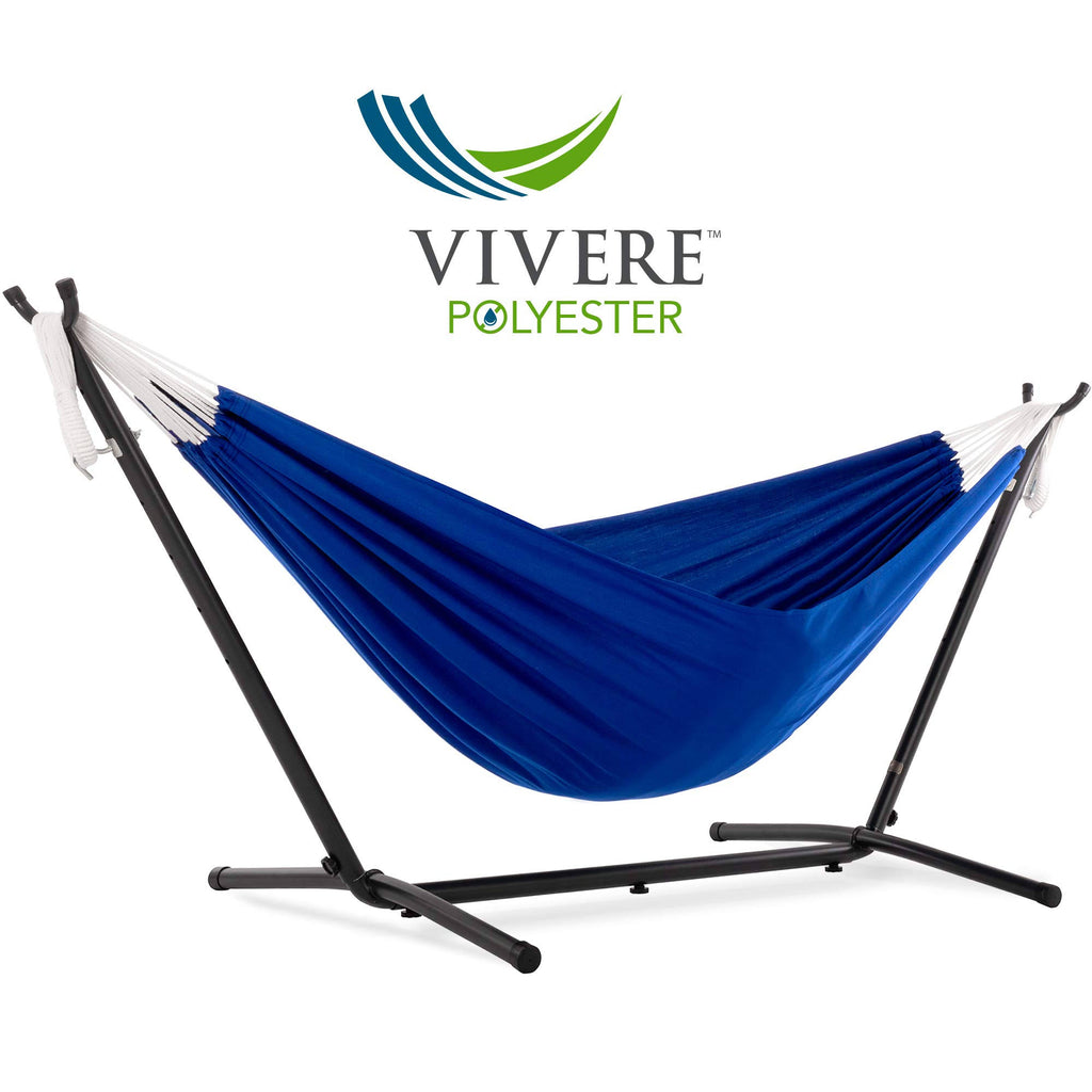 Royal Blue Polyester Hammock with Stand Z17342