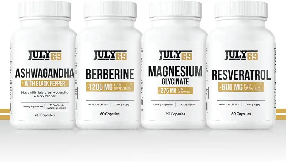 Ashwagandha Berberine Resveratrol Magnesium Supplement Pack D3339