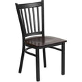 Black Vertical Back Metal Restaurant Chair G6085
